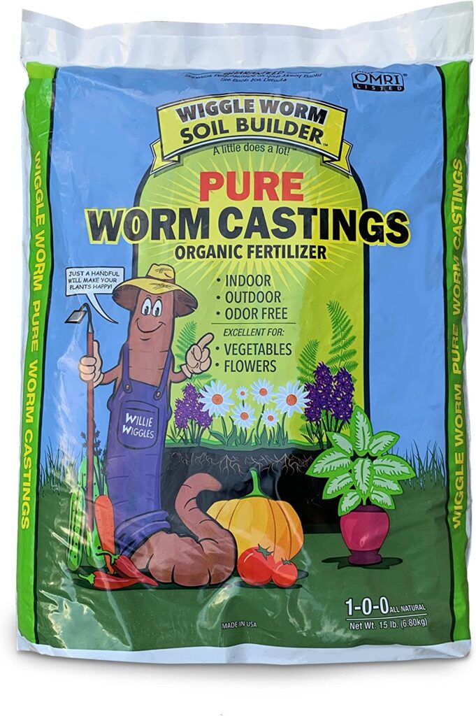 Commercially available worm castings